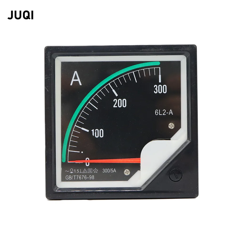 NEW 1PCS 6L2-A 50A 75A 100A 150A 200A 250A 300A Analog Meter Panel AMP Current Ammeter Gauge Pointer Ammeter 80*80MM