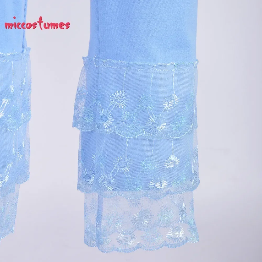 MICCOSTUMES Women's Bo Peep Cosplay Costume with Cape for Women Halloween Outfit Women