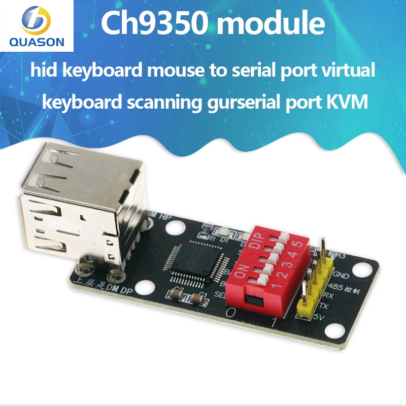 Ch9350 module hid keyboard mouse to serial port virtual keyboard scanning gun to serial port KVM