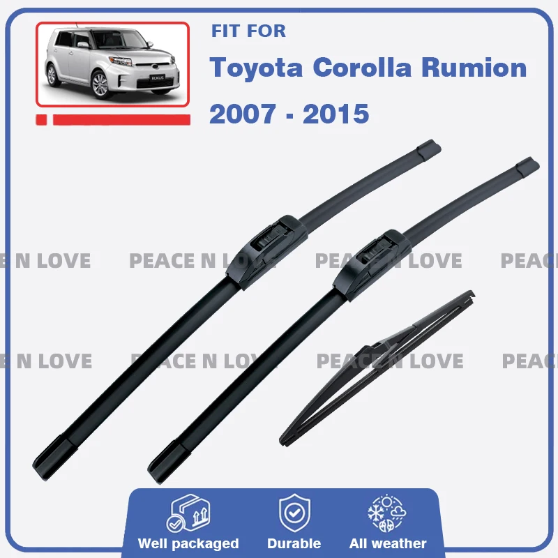 

Передние и задние щетки стеклоочистителя для Toyota Corolla Rumion Rukus Scion xB 2007-2015, 3 шт., щетки для лобового стекла, аксессуары