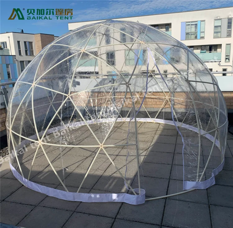 Outdoor Tents 3.6M  Geodesic Dome Transparent Cheap Price  Igloo Dome Tent with Winter Summer Cover  for Event Party
