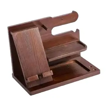 Dřevěná dokovací stanice pro telefon, multifunkční valentýnské dárky, noční stolek 10 nejlepší prodej dřevěný držák na mobilní telefon - №8