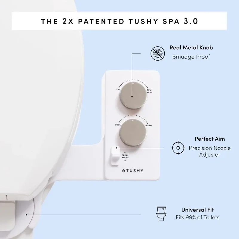 مرفق بيديت للمياه عالي الجودة للتنظيف الذاتي وبارد إلى دافئ. سهل التركيب العالمي DIY، لا يتطلب سباك #5