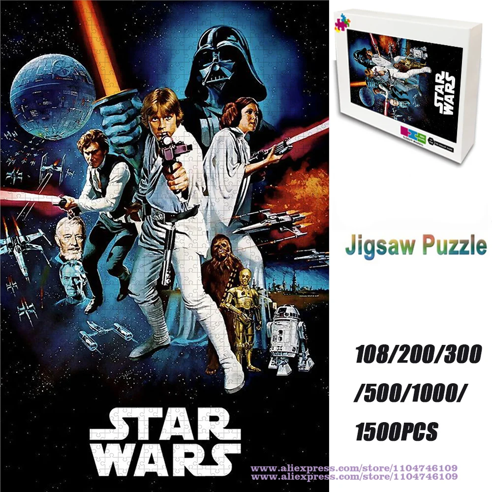 

Star Wars Puzzle Jigsaw 108/200/300/500/1000/1500Pcs Intelligence Puzzles for Kids & Adults New Year Gift Home Decoration