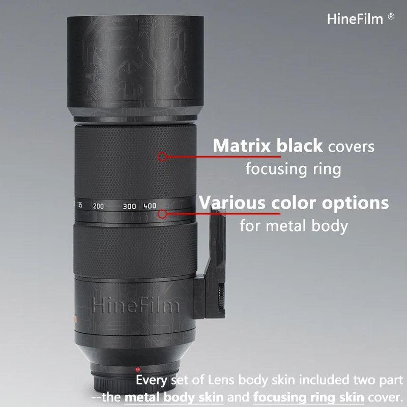Hinefilm Huid Voor Leica Sl 100-400 Lens Sticker Huid Voor Leica Vario-Elmar-Sl 100-400 F/5-6.3 Lens Stickers Wrap Cover 100400