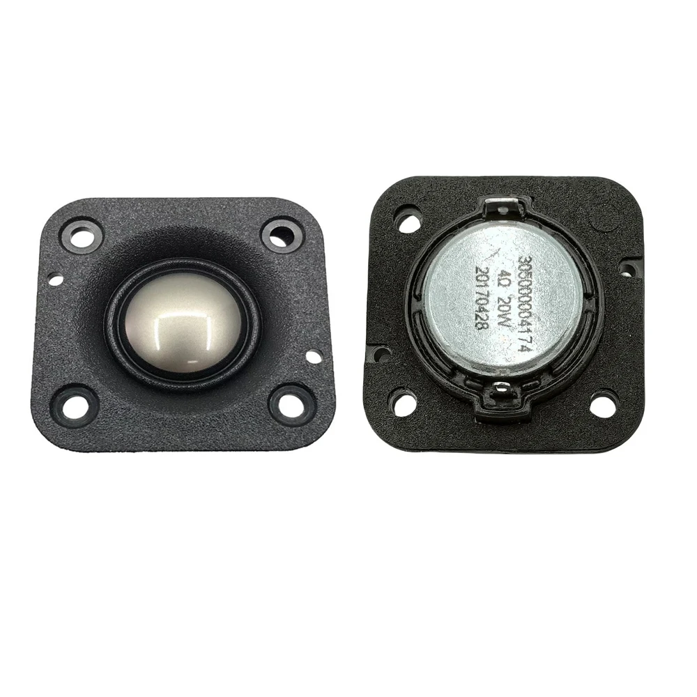 2Pcs/lot 48MM Square Audio Speaker 4 Ohm 20W Tweeter Speakers Silk Membrane HIFI Music DIY Home Theater Ultrathin Loudspeaker