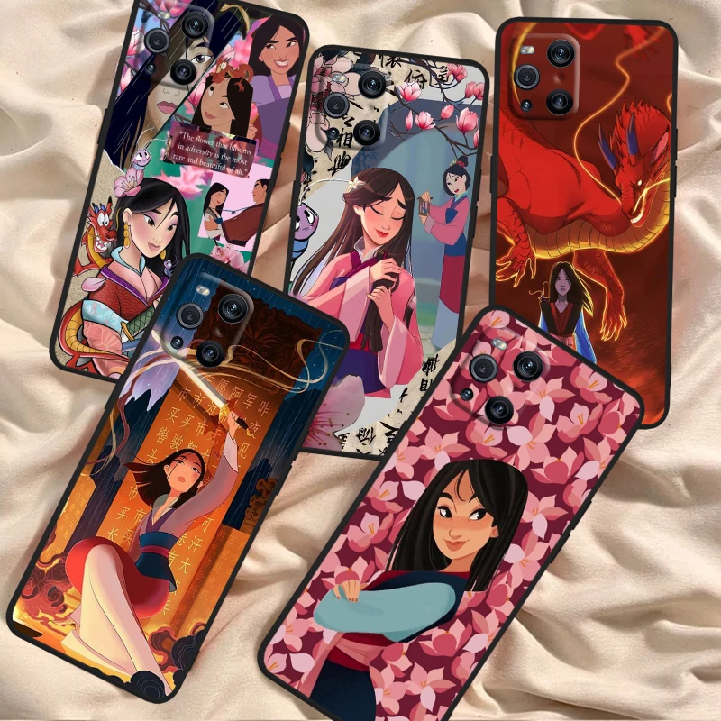 

Mulan Disney Fashion Cool For OPPO Find X6 X5 X3 A54S A5 A94 A16 A53S A57 A74 A72 A98 A78 A96 A9 5G Black TPU Phone Case