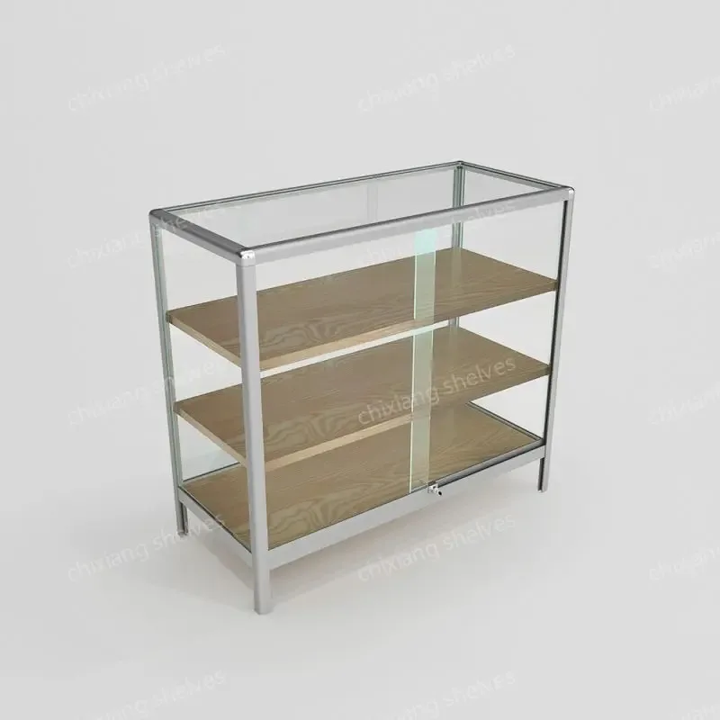 custom.Cheap Price Glass Display Cabinet Aluminum Display Showcase Retail Shop Lockable Display Counter Grocery Store Equipm
