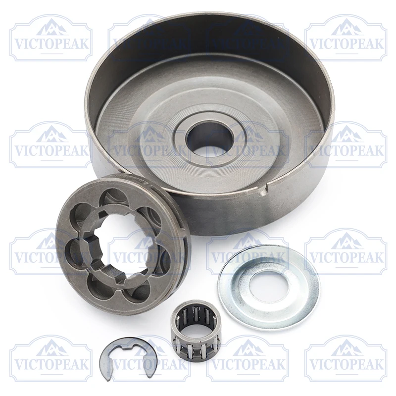 Gartenwerkzeug-Teile-Zubehör, Kupplungstrommelfelgen-Kettenrad-Set aus gehärtetem Stahl für Kettensäge MS170 MS180 017 018 – Detail 2