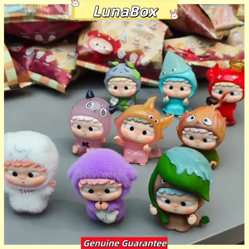 Original ozai mini as aventuras com capuz série caixa cega brinquedos kawaii anime figura de ação surpresa caixa mistério bonecas meninas presente