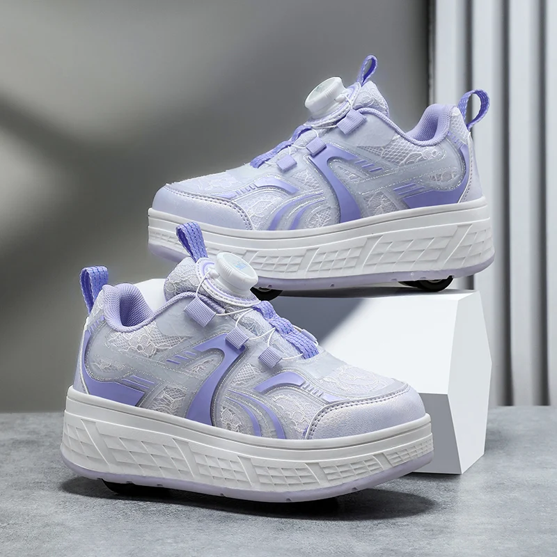 2025 Heelys para niñas de nueva moda: suela blanda, liviana, antideslizante, resistente al desgaste y equipada con hebilla giratoria