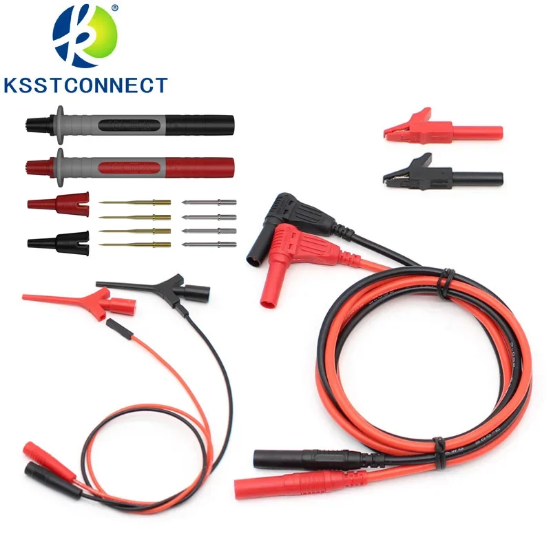 

Test Lead kit kits 4mm Banana Plug Alligator Clip Test Leads&Replaceable Multimeter Probe Probes Test Hook