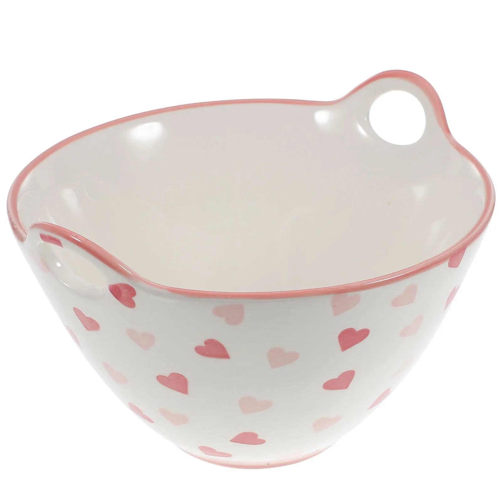 

Large Ceramic Soup Bowl Smooth Surface Easy Clean Microwave Oven Refrigerator Safe Ramen Noodle Bowl with Handles