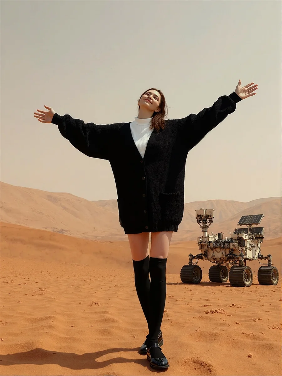 

Cardigans 2025 V-Neck Loose Single-Breasted Knitting Sweaters Jumpers Clothes For Women In Autumn Fold Detail Tops Clean-Fit New