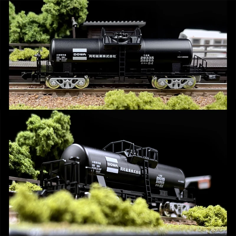 TOMIX 1/150 Train Model Tank Car N Scale 8744 29300 Tank Car Rail Car Late Type Tonghe Mining Black Model Toy