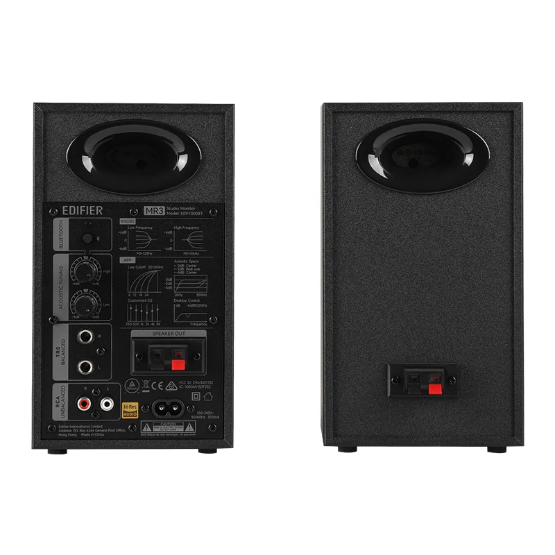نظام مكبر صوت Edifier ، صوت عالي الدقة ، بلوتوث ، V5.4 متوازن ، TRS ، RCA ، مدخلات AUX ، تطبيق EQ ، إعداد تعويض الغرفة ، MR3