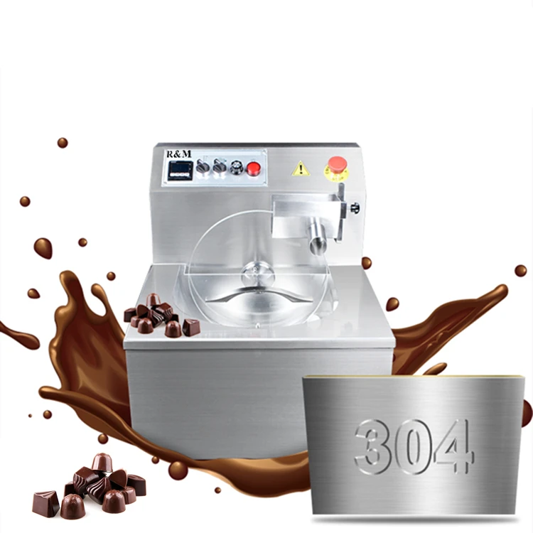 Full automatic small 5kg mini chocolat making melting pot tank chocolate machine tempering meter enrobing price maker equipment