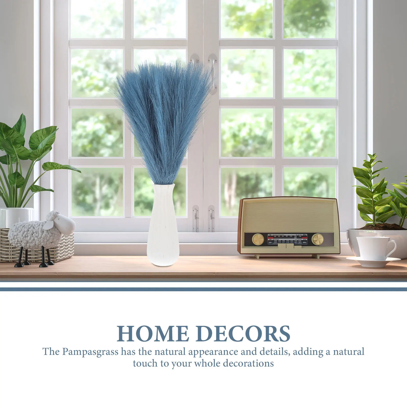 

10Pcs Faux Pampas Grass Artificial Pampas Branches Wedding Home Vase Reed Floral Arrangement Christmas Gift Vase Reed Decors