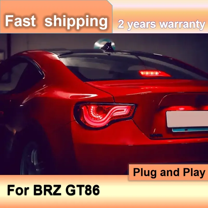 Aksesori mobil lampu belakang Subaru BRZ 2019, lampu belakang 2012-2020 GT 86 DRL rem kabut mundur sinyal belok