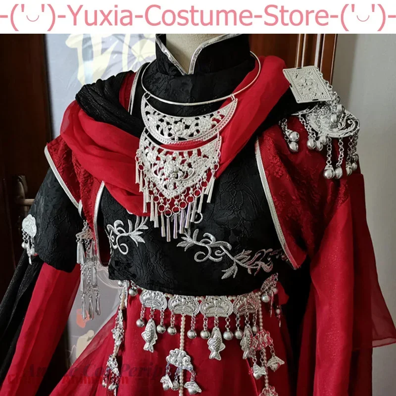 Tian Guan Ci Fu Hua Cheng Cosplay Costume Red Chinese Antique Costume Han Fu Suit Halloween Uniform San Lang Cosplay