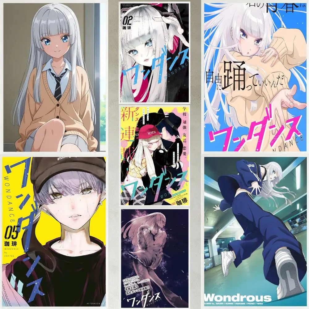 Affiche d'anime Wandance, affiche HD imperméable, impression artistique autocollante, décoration murale pour chambre à coucher, salon, cadeau.