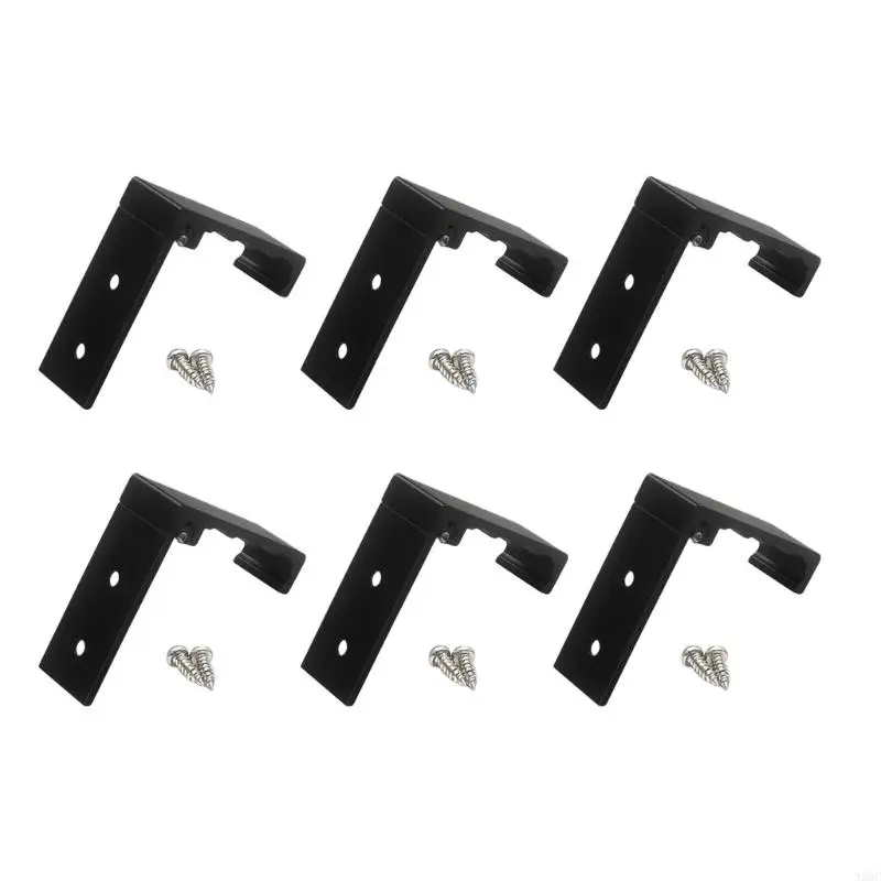 N58C 6pcs Алюминиевый сплав сплавной настенный крючок Стенная настенная вешалка настенный крючок для полотенец для подвесных