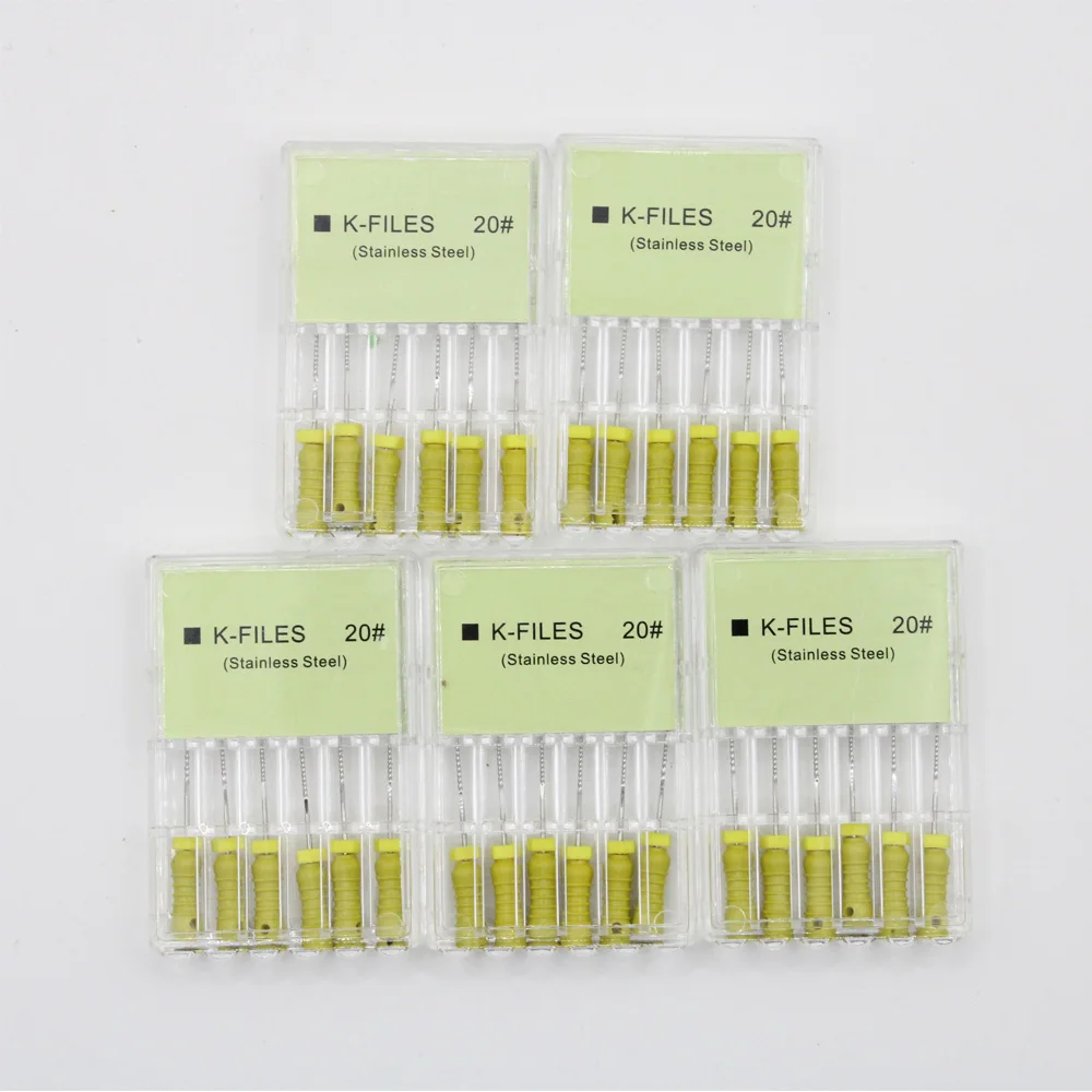 

30pcs/5 Packs Dental Tools Root Cannabis Endo K File 21mm 25mm 31mm Stainless Steel Internal Dental Instruments