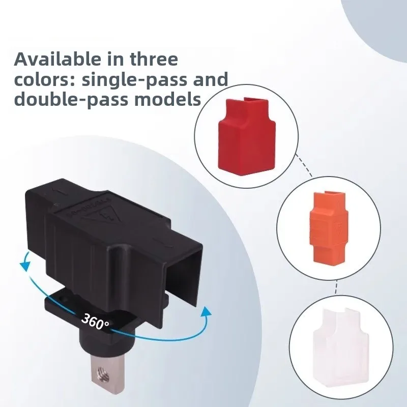 120A through the wall terminal new energy storage connector brass guide nylon shell lithium battery terminals