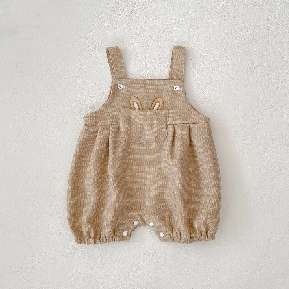 

spring summer toddler clothes baby jumpsuit cute Cartoon rabbit ear embroidery boys and girls rompers