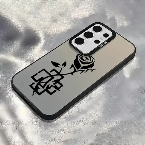 Rock R-RamMSteinES Phone Case For Samsung Galaxy S25 S24 S23 S22 S21 Ultra Plus 5G Shiny TPU Shockproof Cover Gift