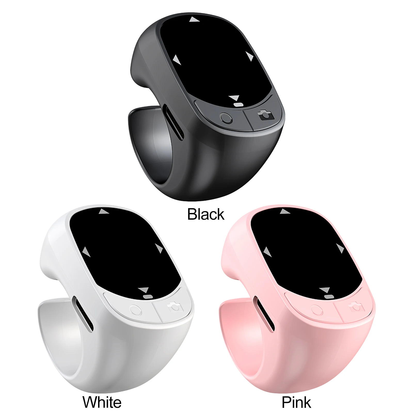 Bluetooth-compatible 5.4 Ring Remote Control Selfie Shutter Page Turner Short Video Swipe Type-C Rechargeable