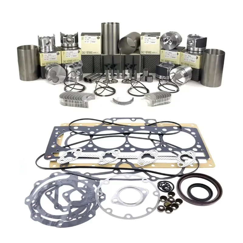 for Kubota D1005 D1803 V1205 V1502 V1505 Engine Rebuild Kit Cylinder Liner Piston Ring Gasket Set Spare Parts