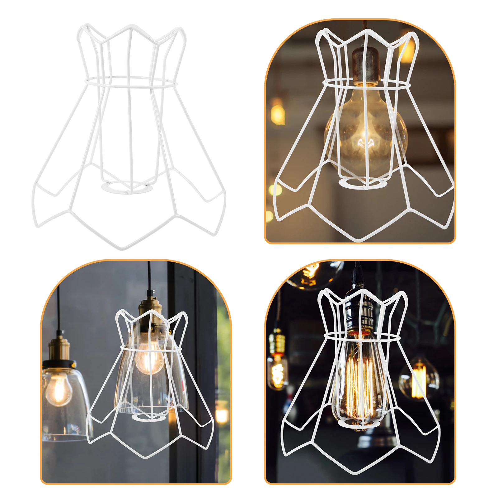 

Retro Lampshade Brackets DIY Frame 4 2cm Iron Wire Vintage Holder Table Lights Frame Shades-Compatible Metal Materials