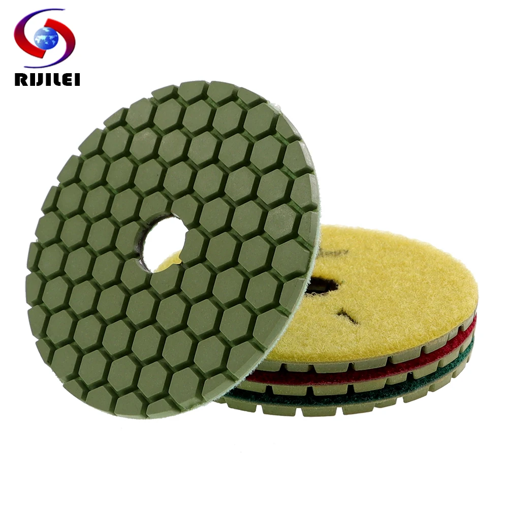 

4Inch Super Diamond Polishing Pad 4 Steps Wet Polishing Pads For Granite Marble Stone Concrete 100mm Grinding Disc