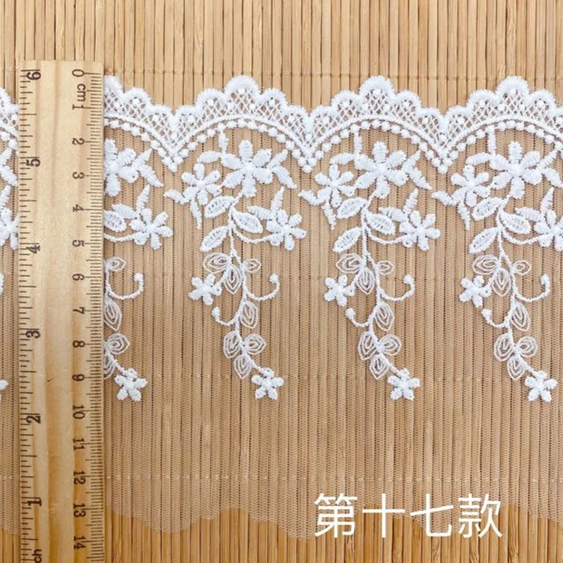 5Yards Of Embroidered Mesh Flower Silk Lace Fabric DIY Wedding Underwear Cuffs Neckline Skirt Sewing Accessories