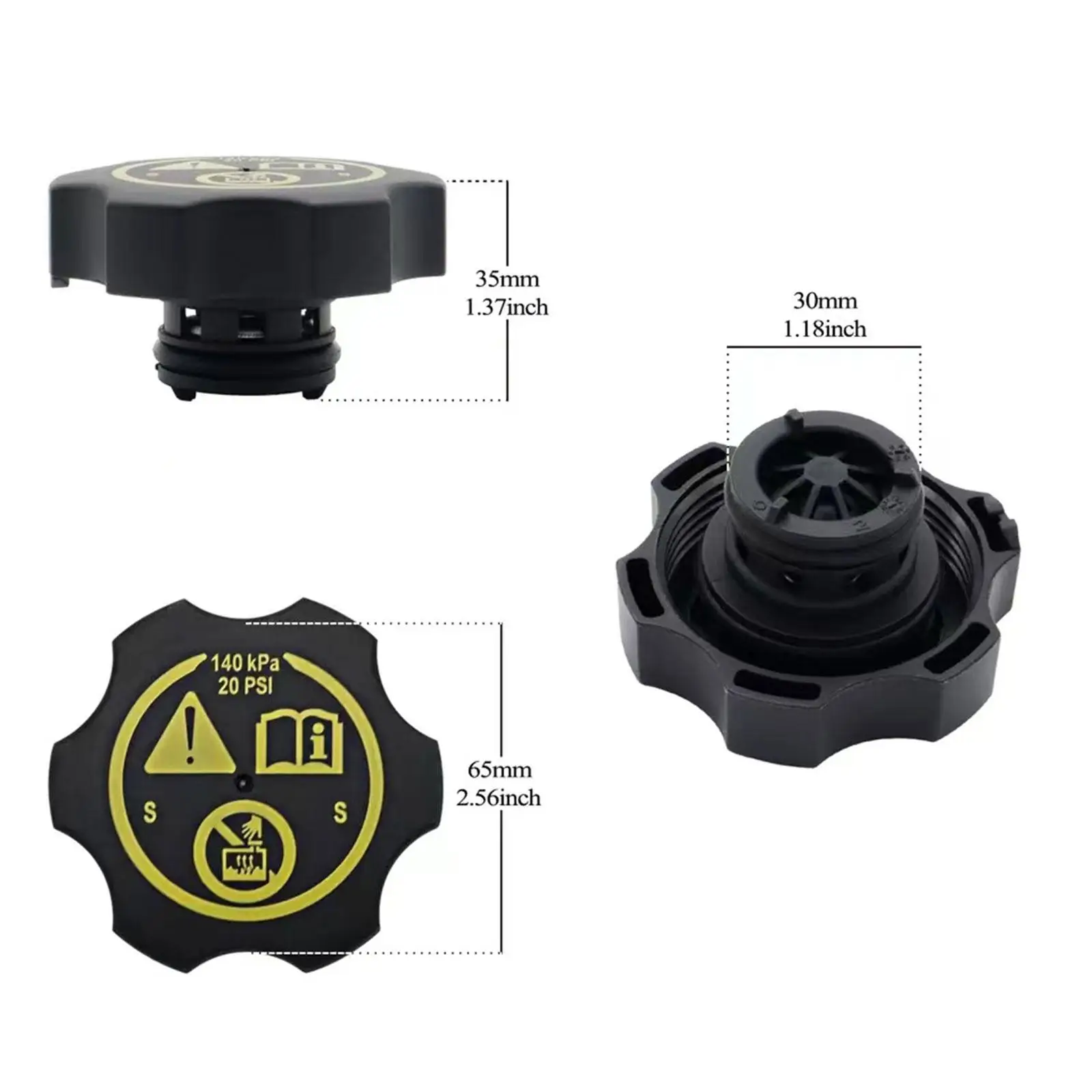 10 قطع 13502353 13598760   غطاء خزان تبريد رادياتير المحرك لـ Buick Excelle 2010-2014 سهل التركيب، قوي احترافي