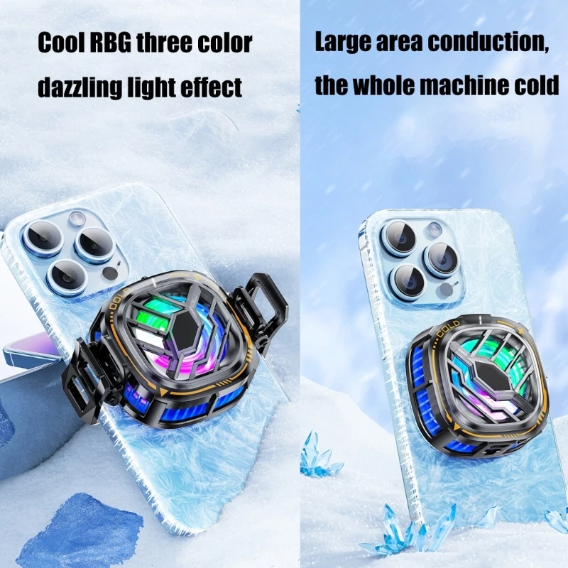 Portable Gaming Phone Cooling Fan Smartphone Cooling Fan for Live Streaming & Mobile Game for 4.5 To 7inch Smartphones