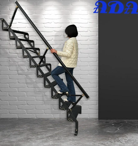 Personalizzazione Scale da parete pieghevoli pieghevoli in acciaio verniciato a polvere su misura Scale da parete pieghevoli pieghevoli premium contro