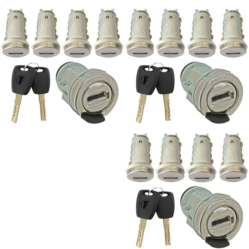 NEW HOT in Stock-15X Car Ignition Lock Set For Fiat Ducato For Peugeot For Citroen SIP22 Blade Car Key Door Milling Cylinder