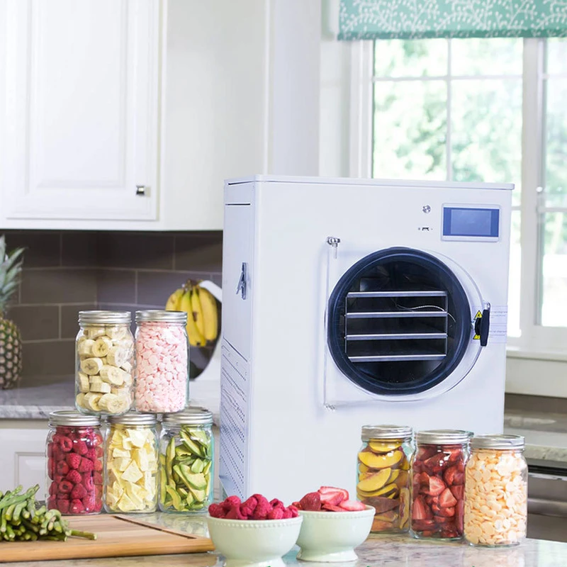 VBJX 10 كجم 40 كجم 50 كجم تجاري أوتوماتيكي بالكامل من الفولاذ المقاوم للصدأ مجفف تجميد صغير محمول