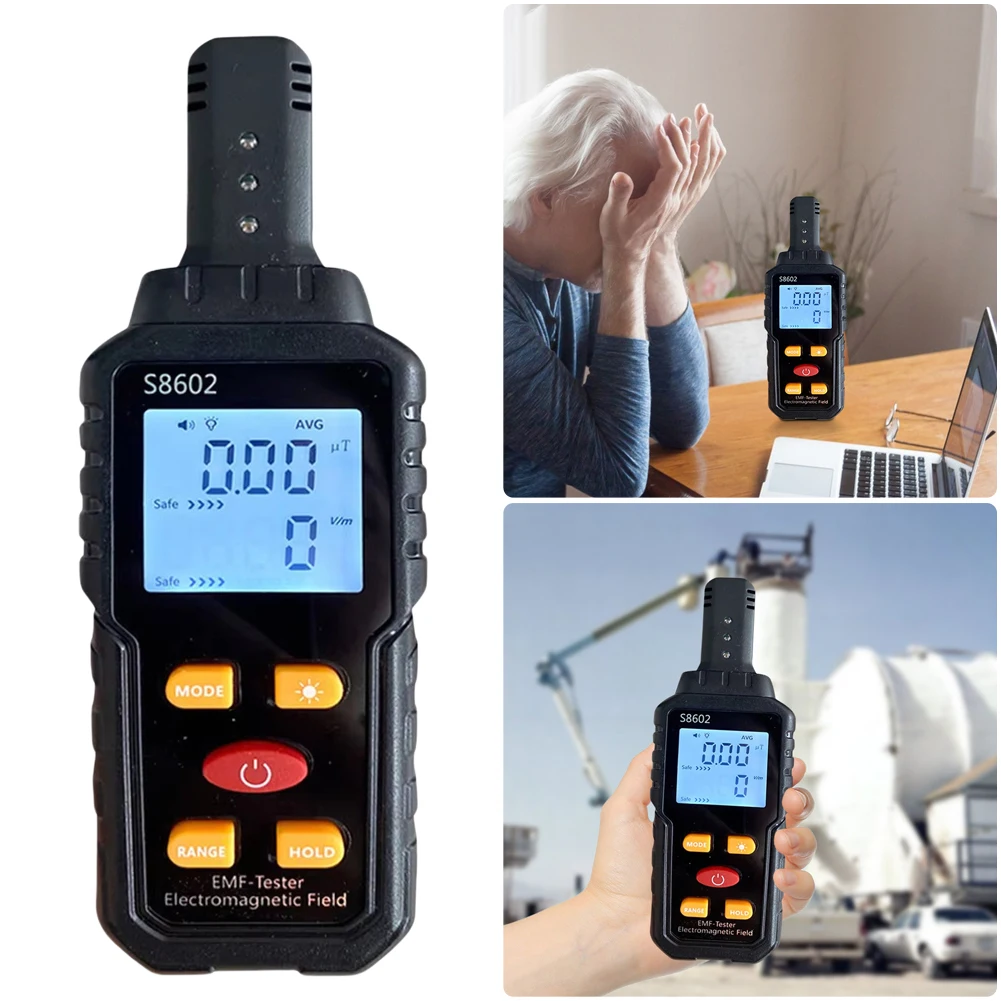 

Radiation Detector LCD Display EMF Detector Automatic EMF Meter Electromagnetic Measuring Meter for Indoor Outdoor