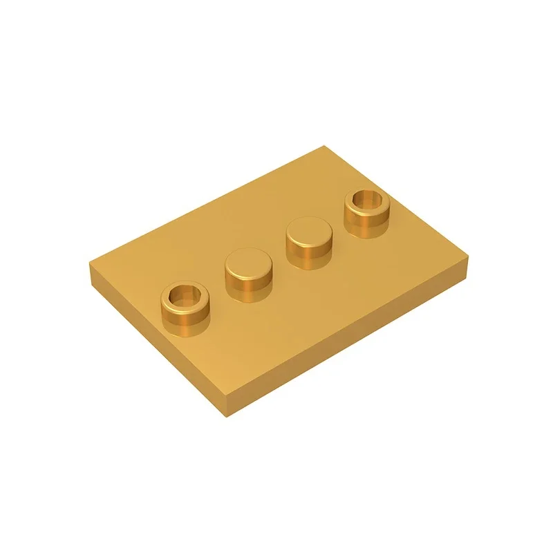 Gobricks GDS-980 Tile, Modified 3 x 4 with 4 Studs in Center compatible with lego 88646 17836  DIY Educational Building Blocks