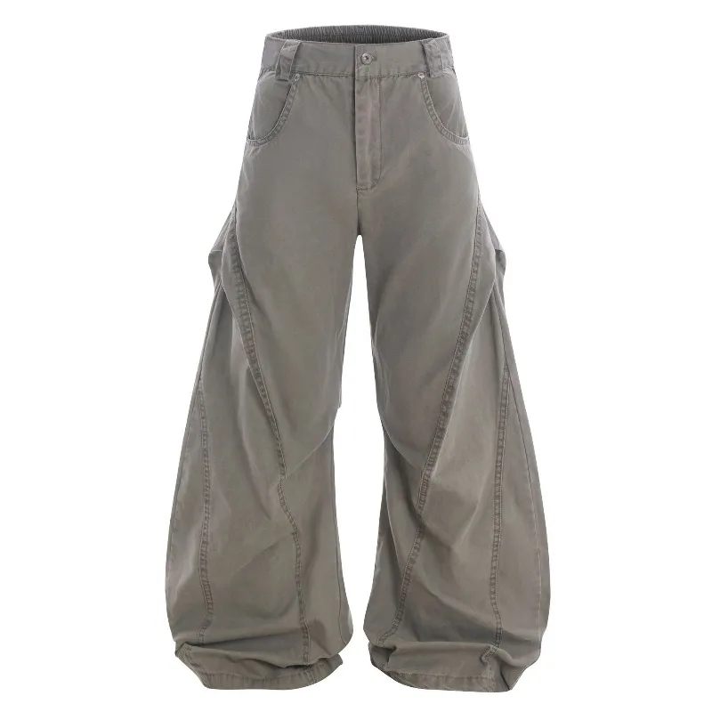 OR FL Deconstruction of American Retro Style Curved Knife 100 Cotton Women Cargo Trousers Trendy Brand Baggy Slacks Y2k Pants