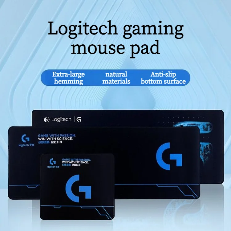 Logitech Mouse Pad Table Mat, suitable for gaming and office use. Precise edge-locking thick rubber mouse pad.
