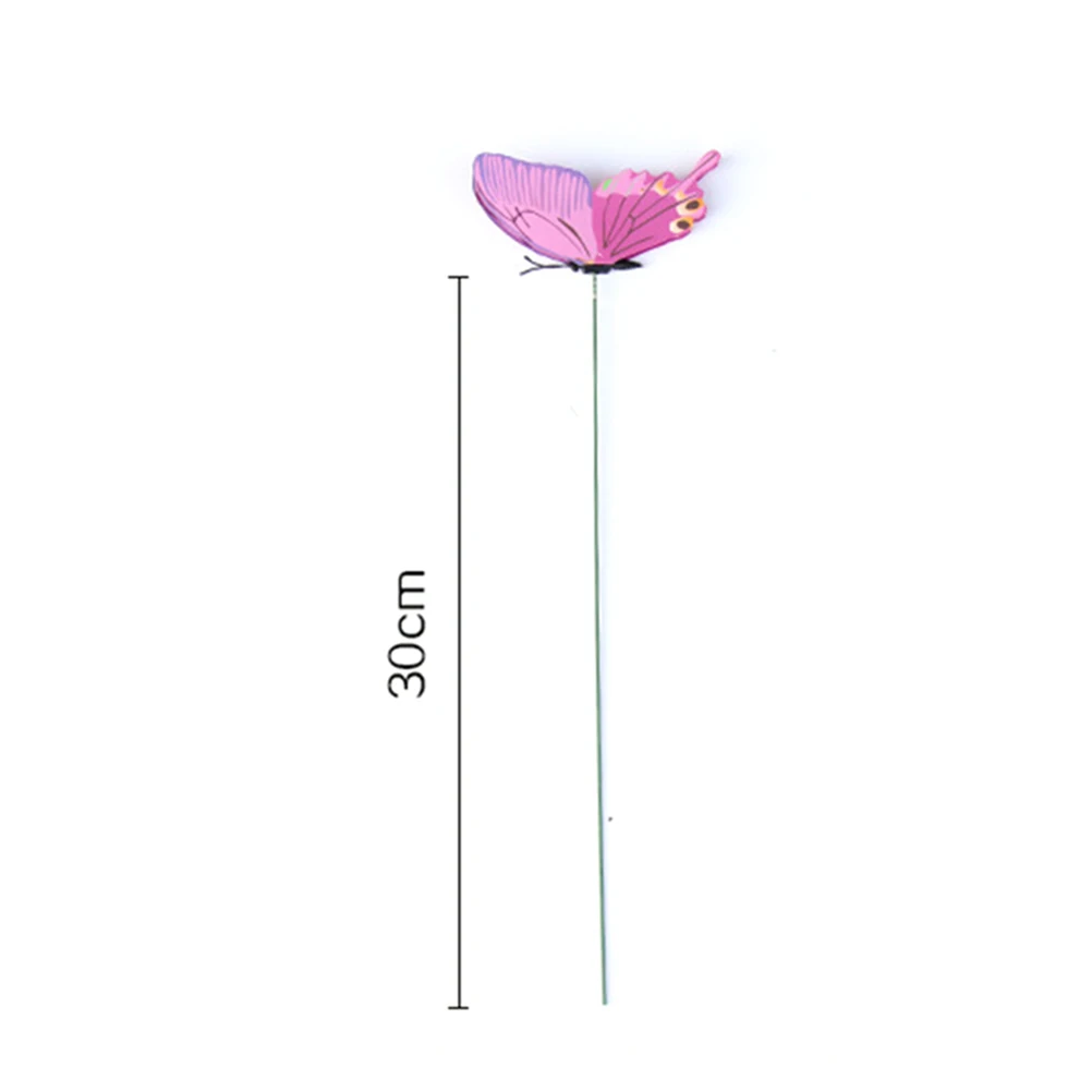

24pcs Simulation Butterfly Decorations Garden Yard Waterproof PVC Plant Stakes Ornament Flowers Pot