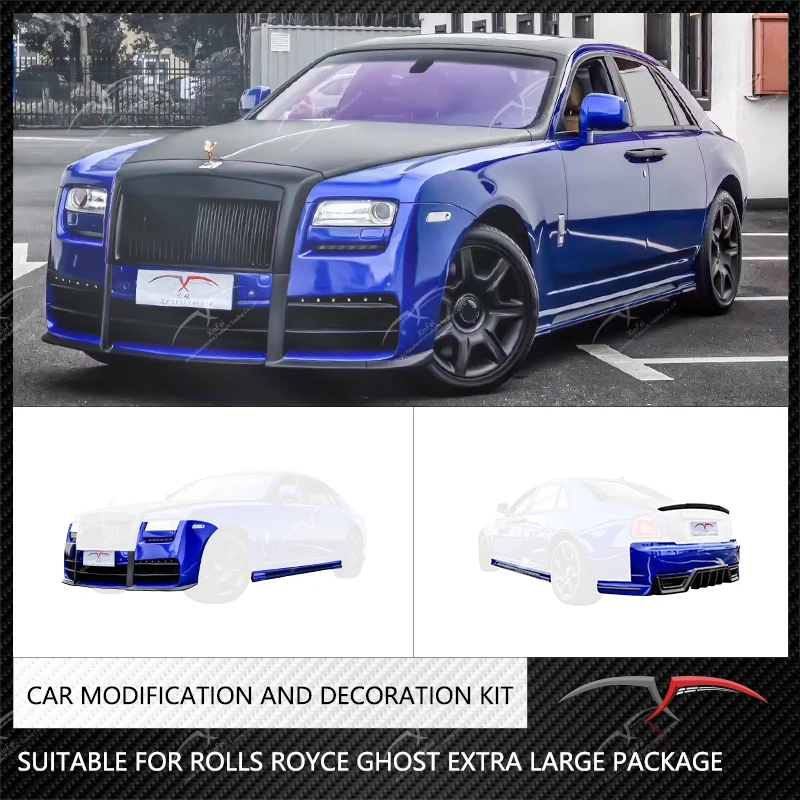 Suitable for Rolls Royce Ghost Extra Large Surrounding Front Bar Assembly, Side Skirt, Rear Bar Assembly Carbon Fiber Body Kit