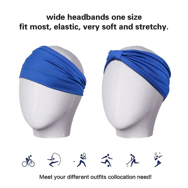 Head Band Women Hair Accessories Solid Wide Headband Bowknot Turbans Wash Face Make-up Hair Band Sports Running Yoga Headbands