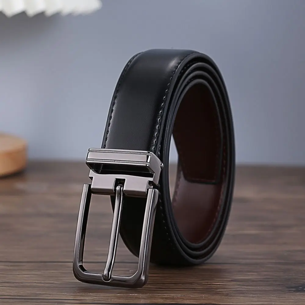 

Waist Accessories Double Sided Men Leather Belt Brown Black Retro Designer Belt Fashion Luxury Pin Buckle Belt Mens Accessories