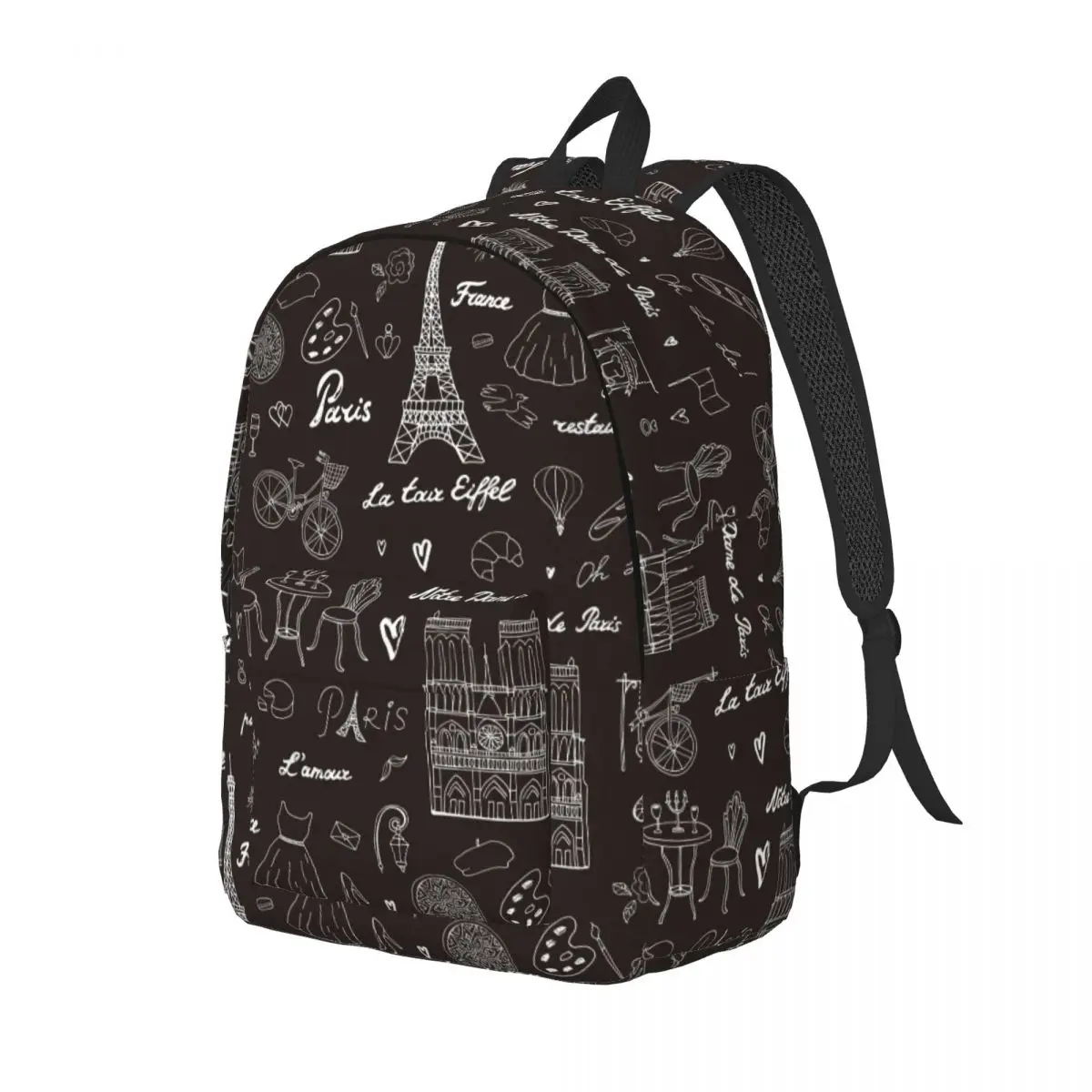 Eiffel Tower Backpack for Boy Girl Kids Student School Bookbag French Paris Daypack Kindergarten Primary Bag Durable