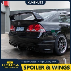 For Honda Civic 2006-2015 ABS FD2 Spoiler Three Parts or Four Parts Civic Car Boot Cover Rear Wing